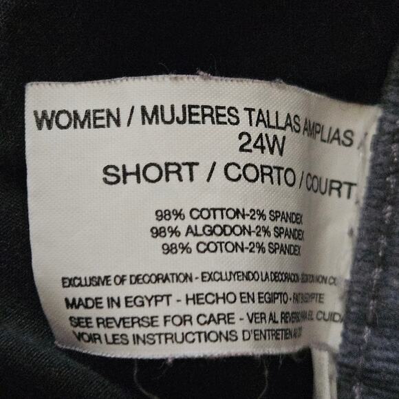 Gray Cotton Blend Corduroy Pants Size 24W Short - Picture 4 of 4